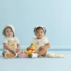 Baby Girls 3-pc. Winnie The Pooh Shortall Set