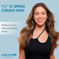 BaByliss Nano Titanium Extended Barrel 1 1/4 Inch Curling Iron