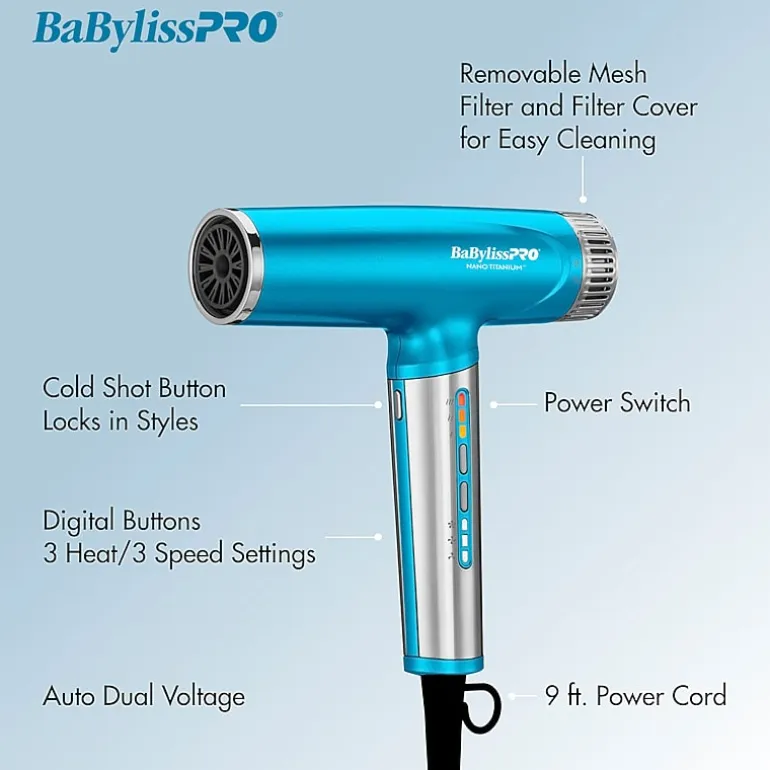 BaByliss Nano Titanium Light Ionic High-Speed Hair Dryer