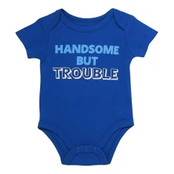 Baby Starters Baby Boys Round Neck Short Sleeve Bodysuit