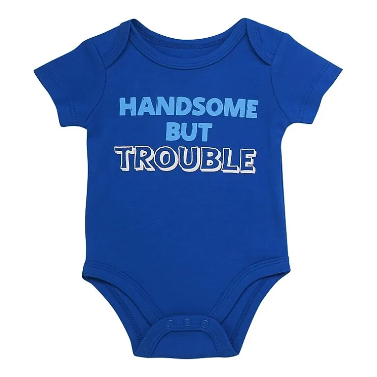 Baby Starters Baby Boys Round Neck Short Sleeve Bodysuit