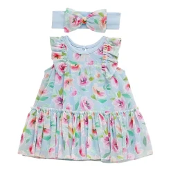 Baby Starters Baby Girls 2-pc. Short Sleeve Ruffled A-Line Dress