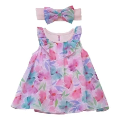Baby Starters Baby Girls 2-pc. Sleeveless Ruffled A-Line Dress