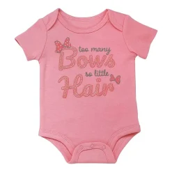 Baby Starters Baby Girls Round Neck Short Sleeve Bodysuit