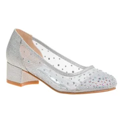 Badgley Mischka Round Closed Toe Block Heel Pumps