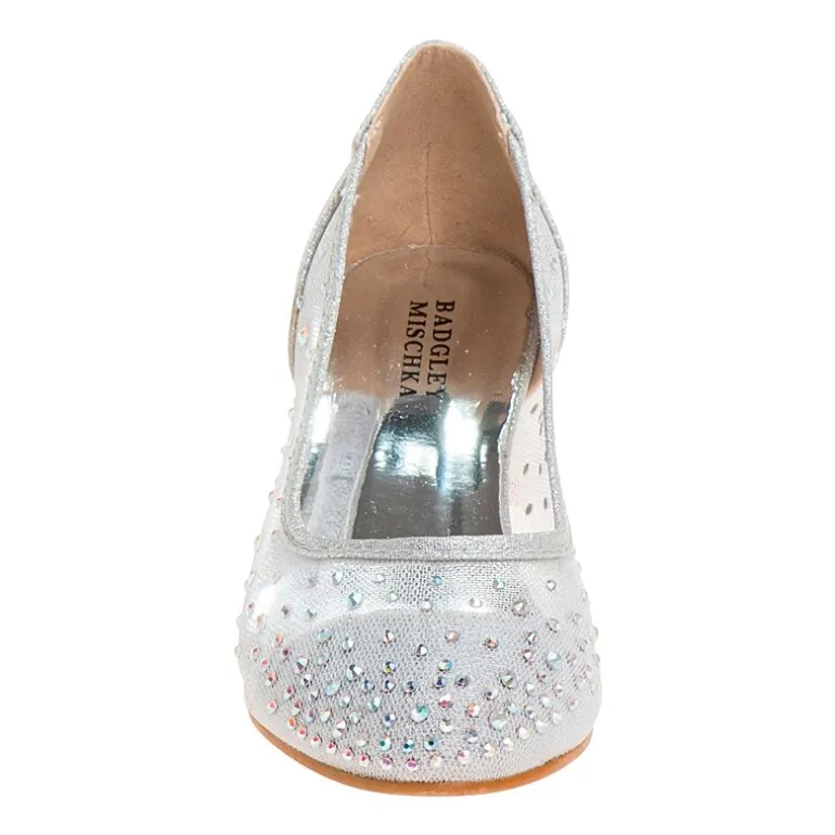 Badgley Mischka Round Closed Toe Block Heel Pumps