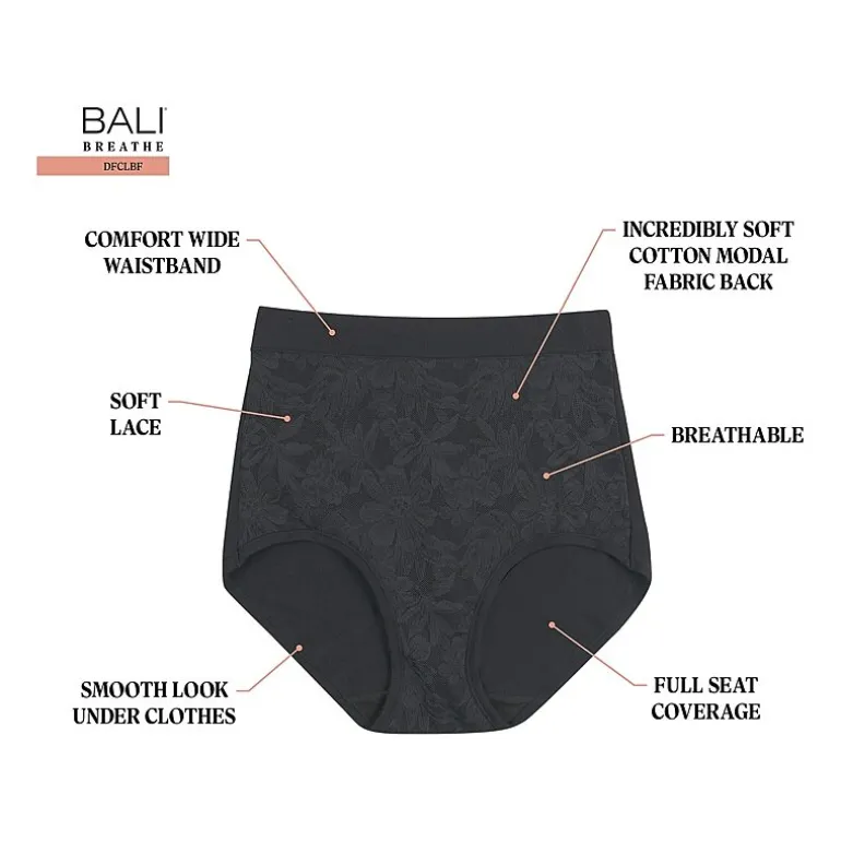 Bali Breathe Cotton Modal Lace High Rise Brief DFCLBF
