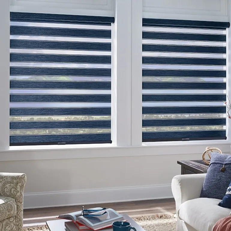 Bali Breezy Layered Custom Light-Filtering Continous Cord Loop Sheer Shade