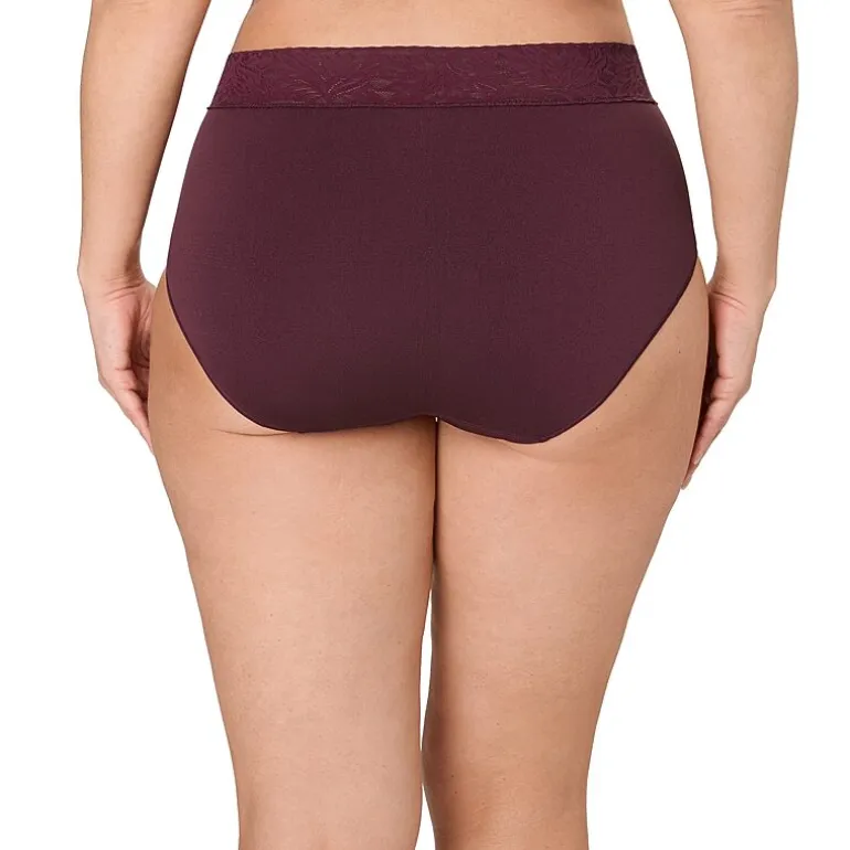 Bali Comfort Revloution Modern Seamless Lace Trim Brief Panty Dfmlbf