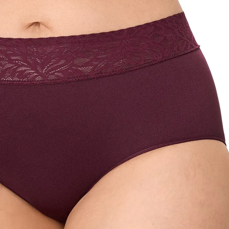 Bali Comfort Revloution Modern Seamless Lace Trim Brief Panty Dfmlbf