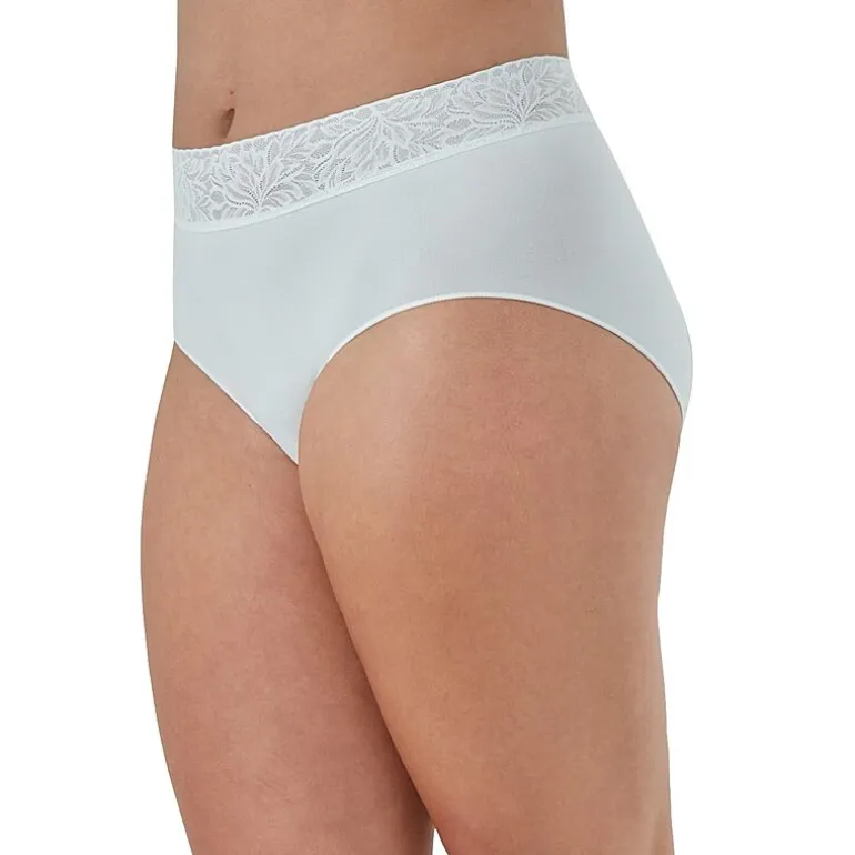Bali Comfort Revloution Modern Seamless Lace Trim Brief Panty Dfmlbf