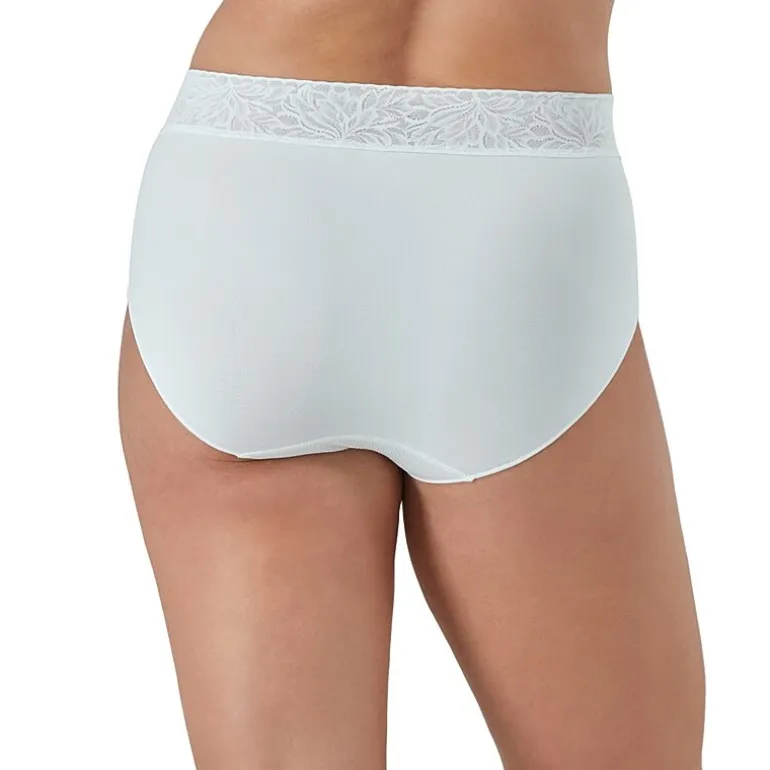Bali Comfort Revloution Modern Seamless Lace Trim Brief Panty Dfmlbf