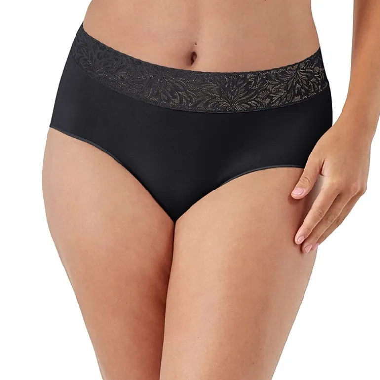 Bali Comfort Revloution Modern Seamless Lace Trim Brief Panty Dfmlbf