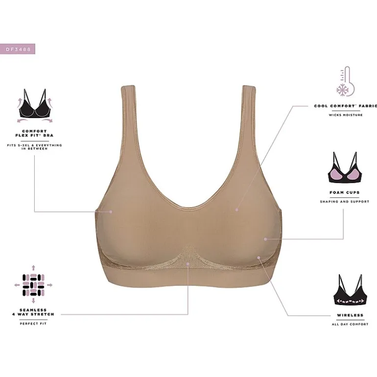 Bali Comfort Revolution® Comfortflex Fit® Shaping Seamless Wireless Full Coverage Bra-3488