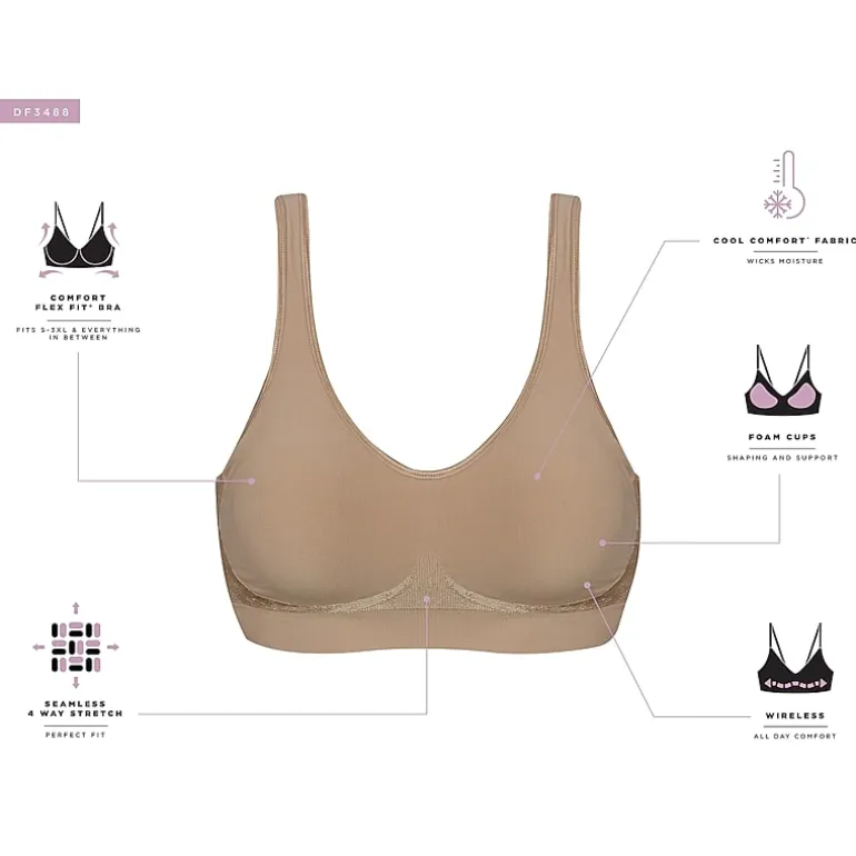 Bali Comfort Revolution® Comfortflex Fit® Shaping Seamless Wireless Full Coverage Bra-3488
