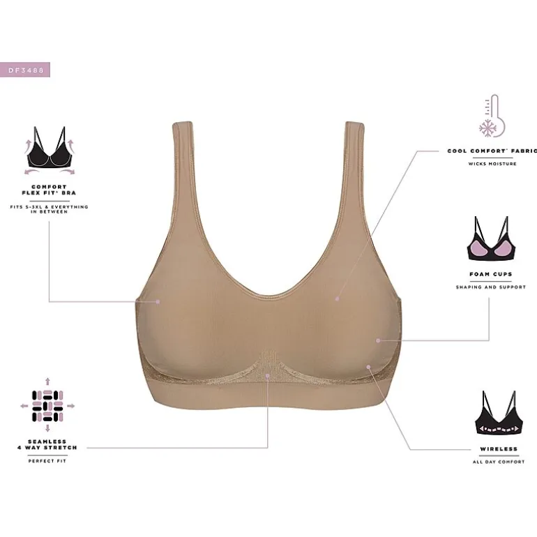 Bali Comfort Revolution® Comfortflex Fit® Shaping Seamless Wireless Full Coverage Bra-3488