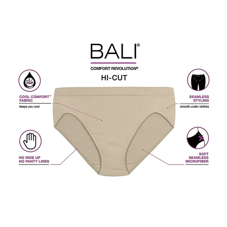 Bali Comfort Revolution Womens Seamless High Cut Panty 303j