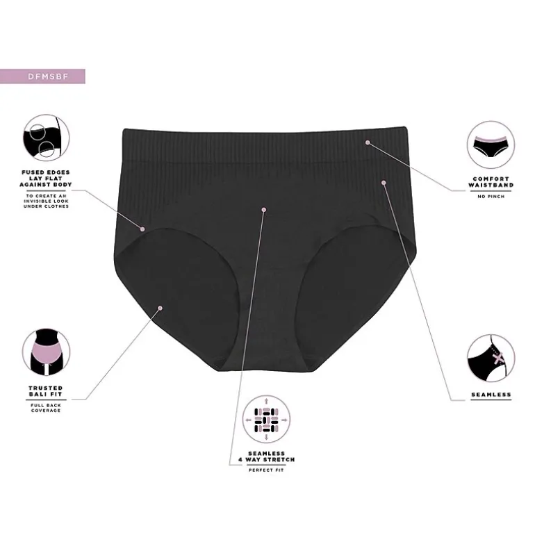 Bali Comfort Revolution Womens Seamless High Cut Panty 303j