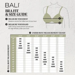 Bali Double Support® Spa Closure® Comfort-U Back Full Coverage Wireless Full Coverage Bra 3372