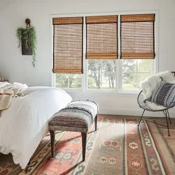 Bali Natural Custom Cordless Light-Filtering Roman Shade