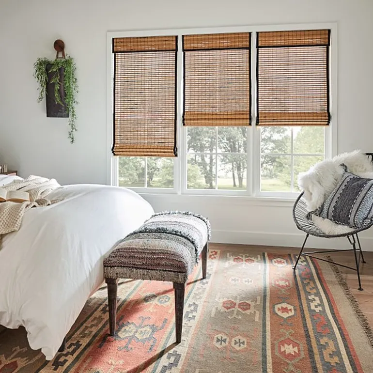 Bali Natural Custom Cordless Light-Filtering Roman Shade