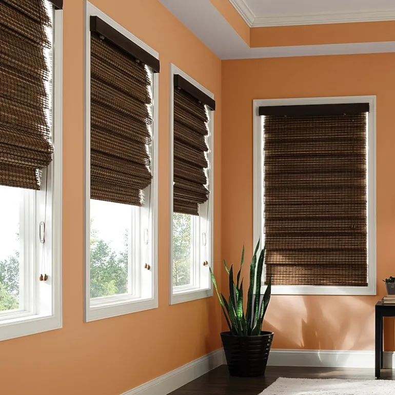 Bali Natural Custom Cordless Light-Filtering Roman Shade