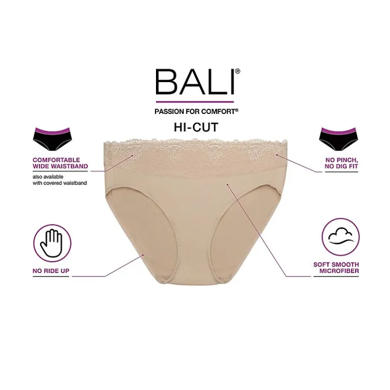 Bali Passion For Comfort Womens High Cut Panty Dfpc62