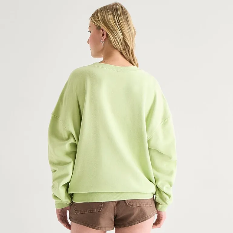 Bambi Fleece Crew Fleece Womens Juniors Crew Neck Long Sleeve Bambi Sweatshirt