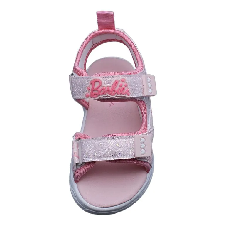Barbie Light Up Toddler Girls Barbie Adjustable Strap Footbed Sandals