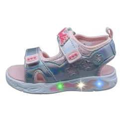 Barbie Light Up Toddler Girls Barbie Adjustable Strap Footbed Sandals