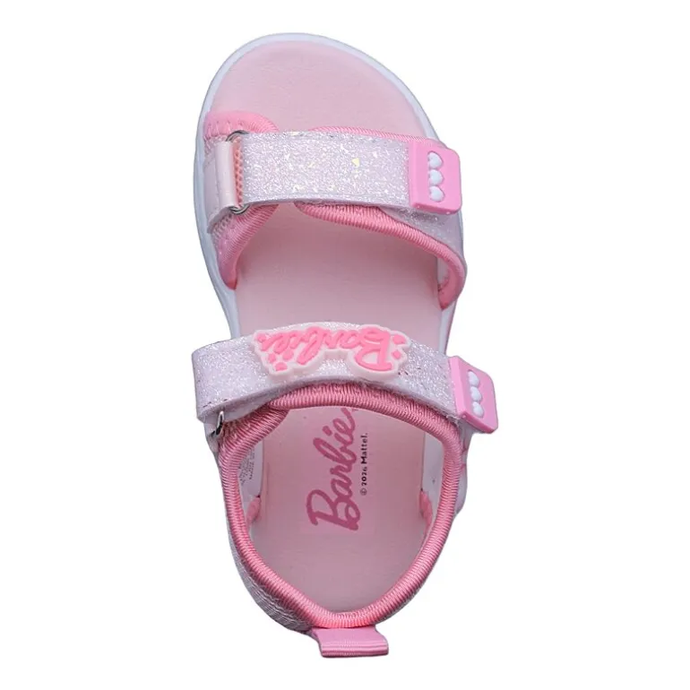 Barbie Light Up Toddler Girls Barbie Adjustable Strap Footbed Sandals