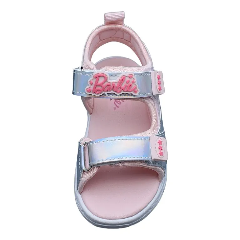 Barbie Light Up Toddler Girls Barbie Adjustable Strap Footbed Sandals