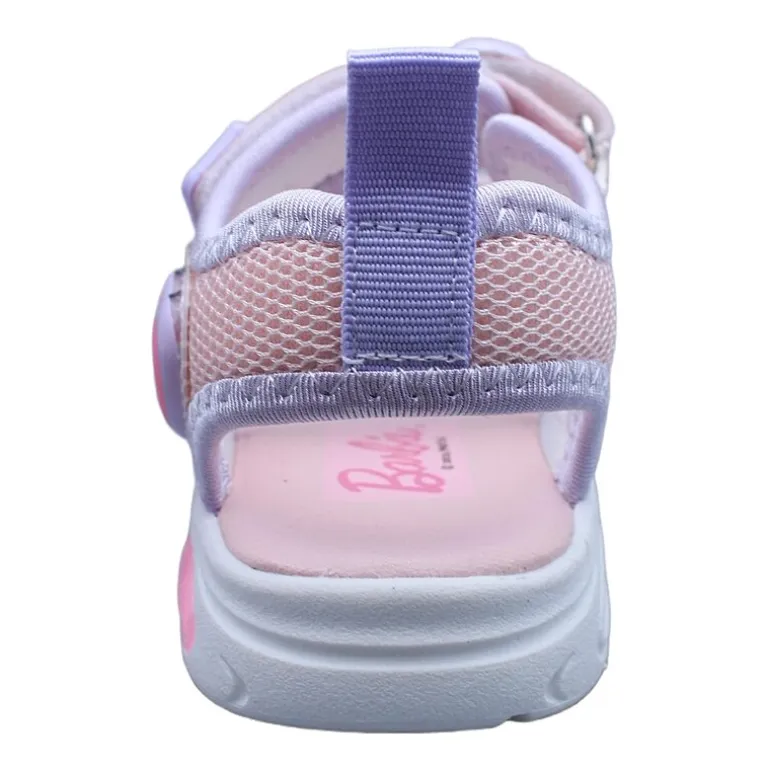 Barbie Light Up Toddler Girls Barbie Adjustable Strap Footbed Sandals