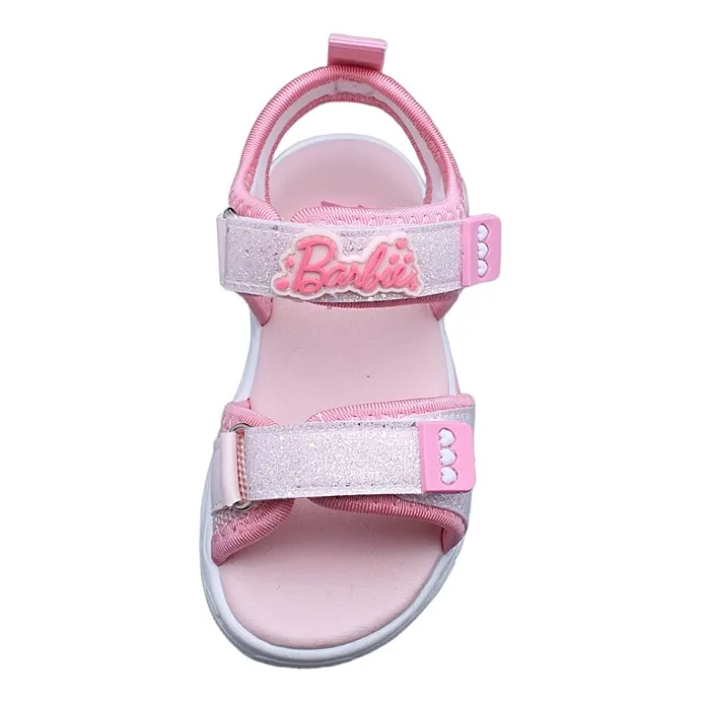 Barbie Light Up Toddler Girls Barbie Adjustable Strap Footbed Sandals
