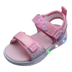 Barbie Light Up Toddler Girls Barbie Adjustable Strap Footbed Sandals
