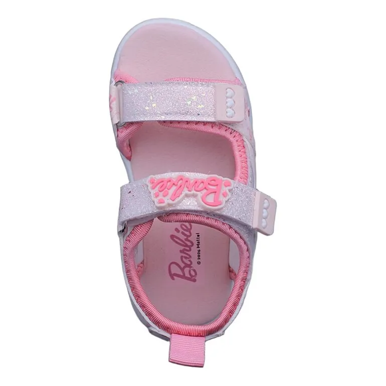 Barbie Light Up Toddler Girls Barbie Adjustable Strap Footbed Sandals