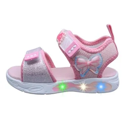 Barbie Light Up Toddler Girls Barbie Adjustable Strap Footbed Sandals