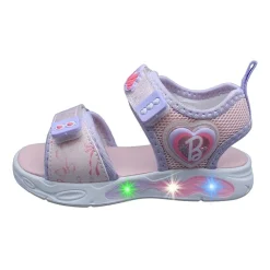 Barbie Light Up Toddler Girls Barbie Adjustable Strap Footbed Sandals