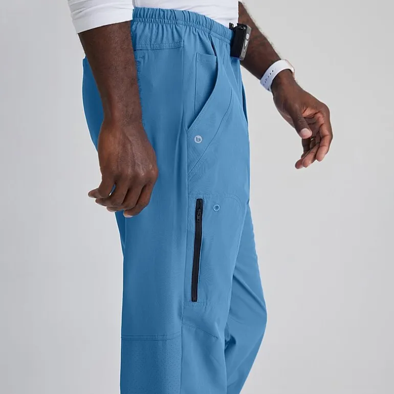 Barco One 0217 Amplify 7-Pocket Zip-Fly Mens Big and Tall Tag Free Stretch Fabric Moisture Wicking Scrub Pant