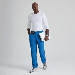 Barco One 0217 Amplify 7-Pocket Zip-Fly Mens Big and Tall Tag Free Stretch Fabric Moisture Wicking Scrub Pant