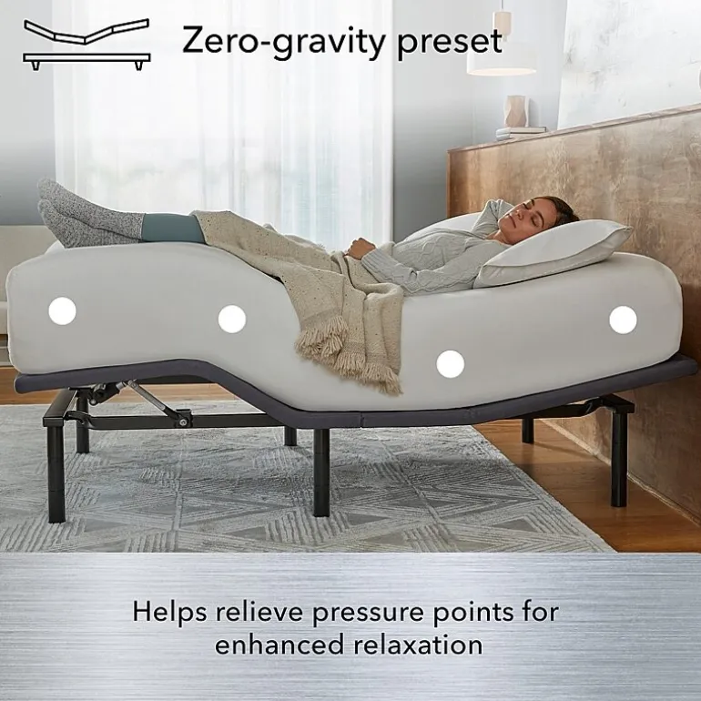 Baselogic Silver 14" Adjustable Bed Frame Base