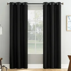 Bayline Grommet Top Blackout Set of 2 Curtain Panel