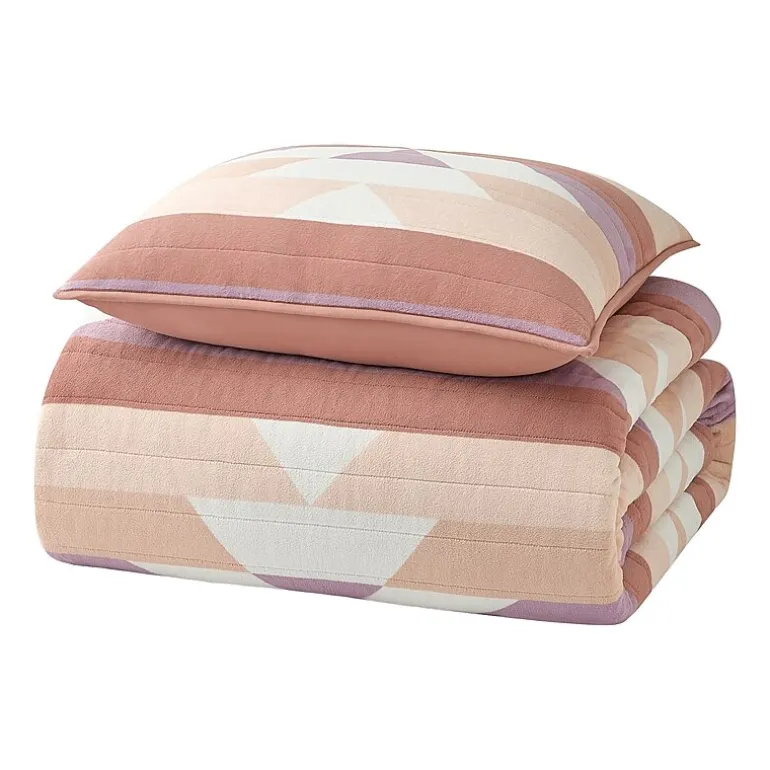 Bearpaw Connor Coco Flannel Reversible Quilt Set