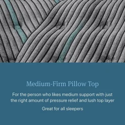 Beautyrest Level Two 14.75" Medium Pillow top - Mattress + Box Spring