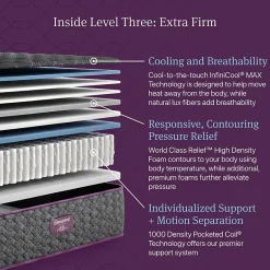 Beautyrest World Class Level Three 14.25" Extra Firm Tight top - Mattress + Box Spring