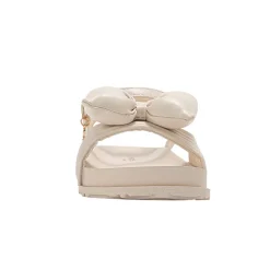 bebe Girl's Bow Accent Platform Sandals with Ankle Strap