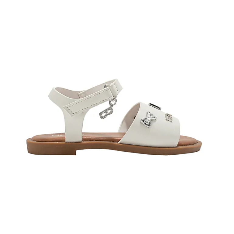 bebe Girl's Fashion Sandals - Dressy Shoes with Decorative Metal