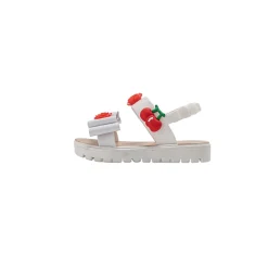 bebe Girl's Footbed Slide Sandals with Buckle Straps and Charm Accents