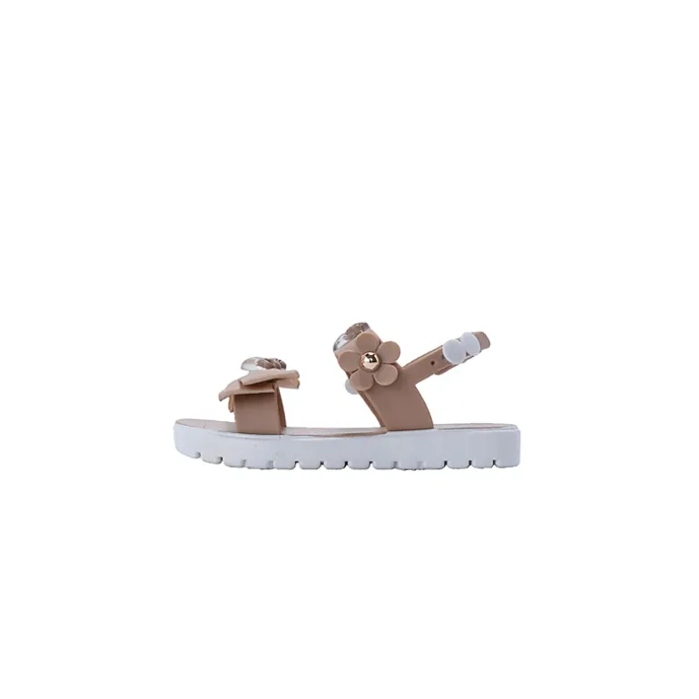 bebe Toddler Girl's Sandals with Back Strap and Bow Detail
