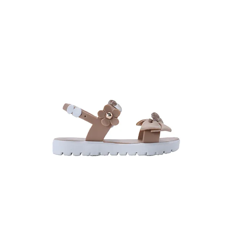 bebe Toddler Girl's Sandals with Back Strap and Bow Detail